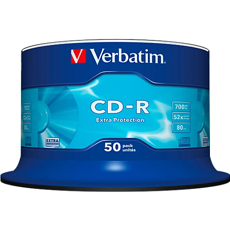 Verbatim CD-R, bis 52fach, 700 MB/80 min, 50er-Spindel