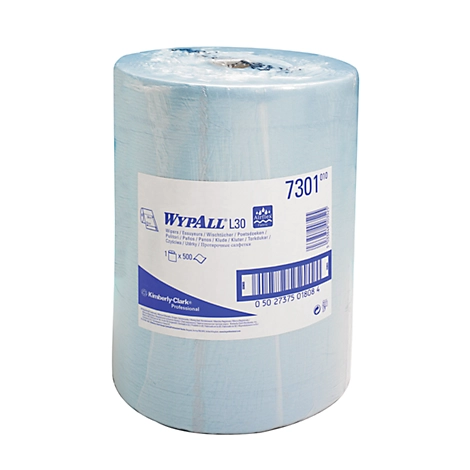 WYPALL* Wischtuch L-20 EXTRA + Großrolle, 500 Stück, blau, 1 Rolle